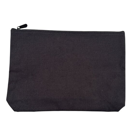 Thirty-One Black Zipper Pouch Bag With Silver Bicycle Print Design - Picture 2 of 4